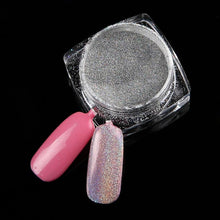 1.5g/Box Rainbow Holographic Nail Powder Laser Chrome Nail Glitter Powder Material Hologram Silver Color Anne