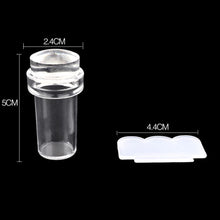 1 Set 2.4cm Clear Nail Art Stamping Stamper Scraper Image Plate Manicure Print Tool Silica gel Material Anne