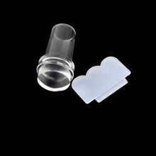 1 Set 2.4cm Clear Nail Art Stamping Stamper Scraper Image Plate Manicure Print Tool Silica gel Material Anne