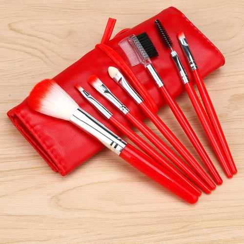 1 Set/7 PCS Wood Makeup Brush Makeup Cosmetic Tools Beauty Brushes kit de maquiagem 2017