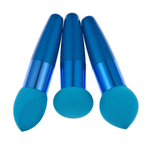 10.5x7cm 3PC Women Cosmetic Liquid Cream Foundation Concealer Sponge Lollipop Brush Wash sponges for use brushes Anne