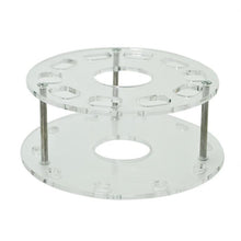 10 Hole Clear Cosmetic Display Stand Oval Makeup Brush Holder Drying Rack Organizer Shelf Tool