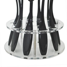 10 Hole Clear Cosmetic Display Stand Oval Makeup Brush Holder Drying Rack Organizer Shelf Tool