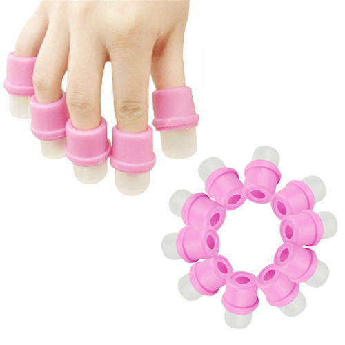 100% Brand New 10pcs Wearable Salon Acrylic Nail Polish Remover Soak Soakers Cap Tool Pink UV Gel cleanser gel nail 2017 Anne