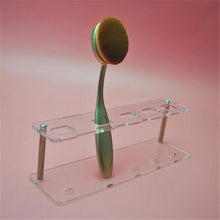 100% brand new and high quality 5 Hole Microscler Makeup Brush Holder Drying Rack Organizer Cosmetic Shelf Tool Anne