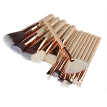 100% new and high quality Realer 15pcs Cosmetic Makeup Brush Blusher Eye Shadow Brushes Set Kit pinceles de maquillaje Anne