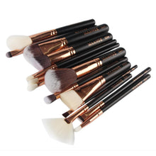 100% new and high quality Realer 15pcs Cosmetic Makeup Brush Blusher Eye Shadow Brushes Set Kit pinceles de maquillaje Anne