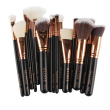 100% new and high quality Realer 15pcs Cosmetic Makeup Brush Blusher Eye Shadow Brushes Set Kit pinceles de maquillaje Anne