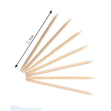 100Pcs Nail Art Orange Wood Stick Cuticle Pusher Remover Pedicure Manicure Tool It is Double Ended Orange Weed Stick Anne