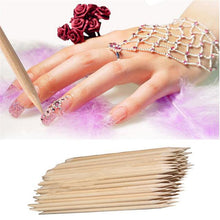 100Pcs Nail Art Orange Wood Stick Cuticle Pusher Remover Pedicure Manicure Tool It is Double Ended Orange Weed Stick Anne