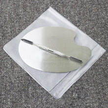 12.7cmX9cm Cool! Stainless steel Material Nail Art Palette Cosmetic Mixing Palette Set Ring Manicure Nail Tool Anne