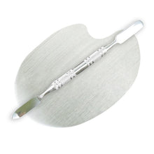 12.7cmX9cm Cool! Stainless steel Material Nail Art Palette Cosmetic Mixing Palette Set Ring Manicure Nail Tool Anne