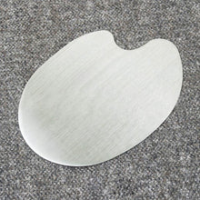12.7cmX9cm Cool! Stainless steel Material Nail Art Palette Cosmetic Mixing Palette Set Ring Manicure Nail Tool Anne