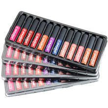 12 Colors Set popfeel Women Makeup Matte Lipstick Lip Gloss Pencil Beauty Long Lasting Hot