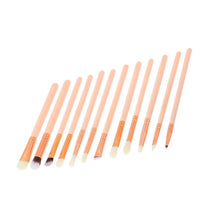 12Pcs Cosmetic Eyebrow Eyeshadow Brush Makeup Brush Sets Kits Tools 100% new and high quality 2017 Anne