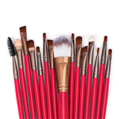 15 pcs Makeup Brush Set tools Make-up Toiletry Kit Wool Make Up Brush Set natural color pinceaux de maquillage Anne