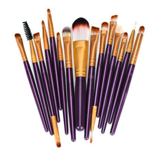 15 pcs Rose gold Pro Makeup Brushes Sets Professional Goat Hair Paint Brush Eyeshadow Powder Foundation Make Up Brushes Cosmetic