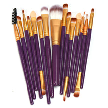 15 pcs Rose gold Pro Makeup Brushes Sets Professional Goat Hair Paint Brush Eyeshadow Powder Foundation Make Up Brushes Cosmetic