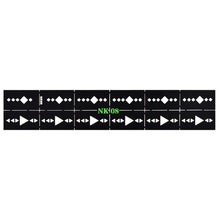 18*3.5cm 1 Sheets New Vinyls Nail Hollow Irregular Grid Stencil Reusable Manicure Stickers Guide Stamping Template Nail Art Tool