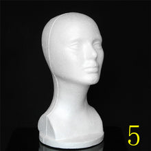 1PCS Styrofoam Foam Mannequin Female Head Display Stands Model Dummy Wig Hair Glasses Hat Black white Display Stand Head