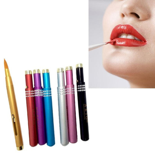 1pc Makeup Brushes Aluminum Portable Flexible Lip Brush Tool Nylon fiber pinceis de maquiagem profissional Anne