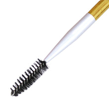 1pcs Double Sided Ended Eyebrow Makeup Bamboo Handle Brushes + Eyebrow Comb Eyelash Brush Forward Freeshipping