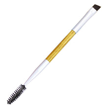 1pcs Double Sided Ended Eyebrow Makeup Bamboo Handle Brushes + Eyebrow Comb Eyelash Brush Forward Freeshipping