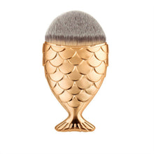 1pcs Pro Rose Gold Fish Scale Makeup Brush Fishtail Bottom Brush Powder Blush Makeup Foundation Cosmetic Brushes Tool kits