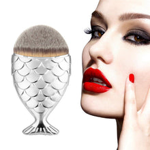 1pcs Pro Rose Gold Fish Scale Makeup Brush Fishtail Bottom Brush Powder Blush Makeup Foundation Cosmetic Brushes Tool kits