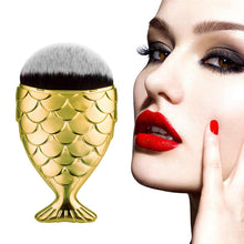 1pcs Pro Rose Gold Fish Scale Makeup Brush Fishtail Bottom Brush Powder Blush Makeup Foundation Cosmetic Brushes Tool kits