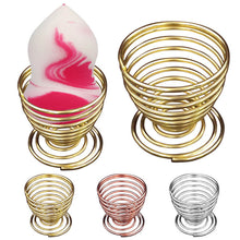 1pcs Professional Gold/Silver/Rose Gold Makeup alloy Stencil Egg Powder Puff Sponge Display Stand Drying Holder Rack Tools