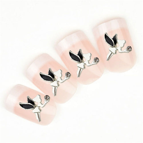 2016 Fashion 10PCS Nail Art Tips 3D Alloy Rhinestones Fairy Angel Gel Phone Decoration DIY anne free shipping