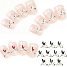 2016 Fashion 10PCS Nail Art Tips 3D Alloy Rhinestones Fairy Angel Gel Phone Decoration DIY anne free shipping