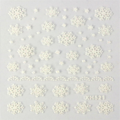 2016 Fashion Woman Nail Art Stickers 1PC Christmas 3D Decals Decoration Snowflake Design nail accessories ANNE free shipping