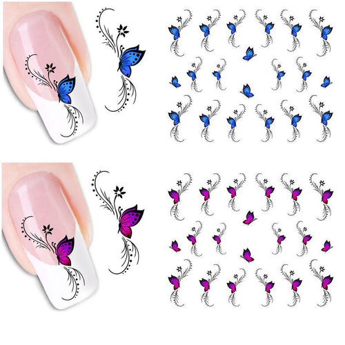 2016 Fashion Woman Nail Art Stickers 3D Design Butterfly Decals Tips To Decoration nail accessories ANNE free shipping