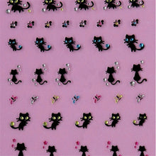 2016 Fashion Woman Nail Art Stickers Decals Nail Decoration Diamond Cat Butterfly Design hot sale ANNE free shipping