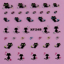 2016 Fashion Woman Nail Art Stickers Decals Nail Decoration Diamond Cat Butterfly Design hot sale ANNE free shipping