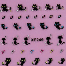 2016 Fashion Woman Nail Art Stickers Decals Nail Decoration Diamond Cat Butterfly Design hot sale ANNE free shipping
