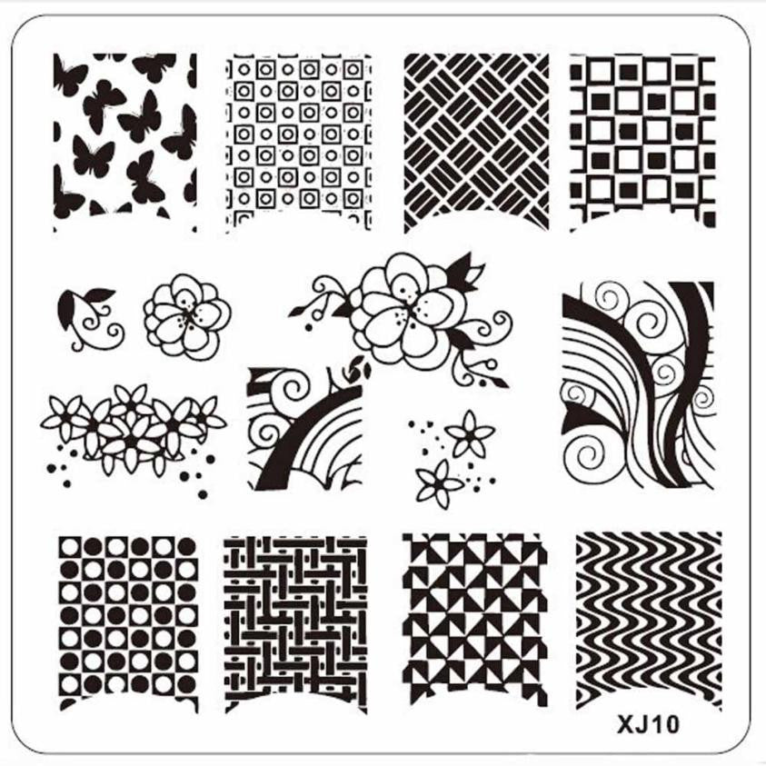 2016 Free Shipping Yo DIY Nail Art Image Stamp Stamping Plates Manicure Template XJ Series regular polish on your nail Anne