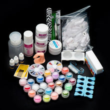 2016 HOT New Arrival 22 Acrylic Nail Art Tips Powder Liquid Brush Glitter Clipper Primer File Set Kit 100% Brand new Anne