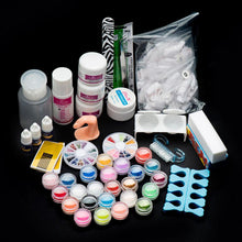 2016 HOT New Arrival 22 Acrylic Nail Art Tips Powder Liquid Brush Glitter Clipper Primer File Set Kit 100% Brand new Anne