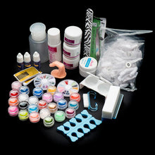 2016 HOT New Arrival 22 Acrylic Nail Art Tips Powder Liquid Brush Glitter Clipper Primer File Set Kit 100% Brand new Anne