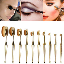 2016 HOT New Arrival Nylon Bristle material 10PCS Toothbrush The New Mermaid Makeup Brush Foundation Oval Brushes One Set Anne