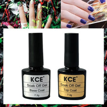 2016 HOT New Arrival with nail remover liquid 2 pcs Top Coat + Base Coat Uv Gel Nail Polish Primer Nail Art KCE Anne