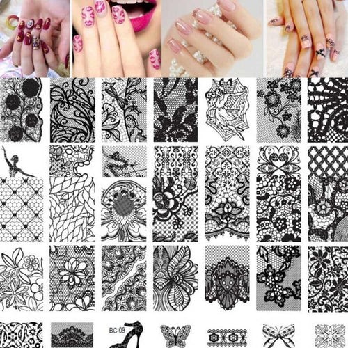 2016 Hot Sale 10pcs Women Nail Art DIY Nail Stamp Stamping Image Plate Print Nail Art Template Nail polish Stamping tool Anne