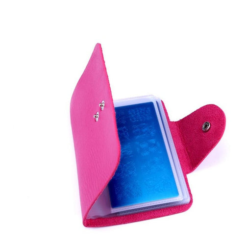 2016 Hot Sale 20 Slots Nail Art Stamp Plate Stamping Plates Holder Storage Bag Cases Stamp Bag Organizer timbri SY