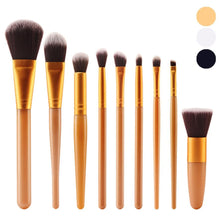 2016 Hot Sale 9Pcs Cosmetic Brush Makeup Brush Sets Kits Tools wool fiber + aluminum + wooden handle Material Anne
