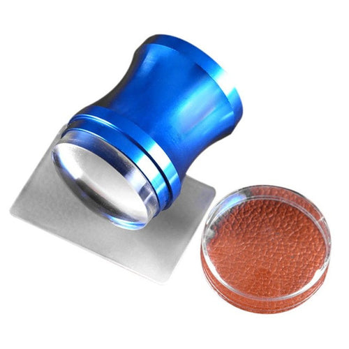 2016 Hot Sale Blue color Transparent Nail Art Stamping Stamper Scraper Image Plate Manicure Print Tool DIY transparente Anne