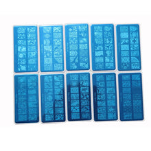 2016 Hot Sale DIY Nail Art Image Stamp Stamping Plates Manicure Template A-J vernis stamping pour ongle SY