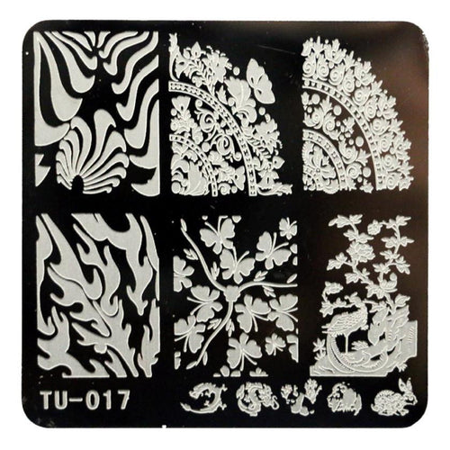 2016 Hot Sale DIY Nail Art Image Stamp Stamping Plates Manicure Template TU-017 unha placa de imagem Free Shipping Yo SY